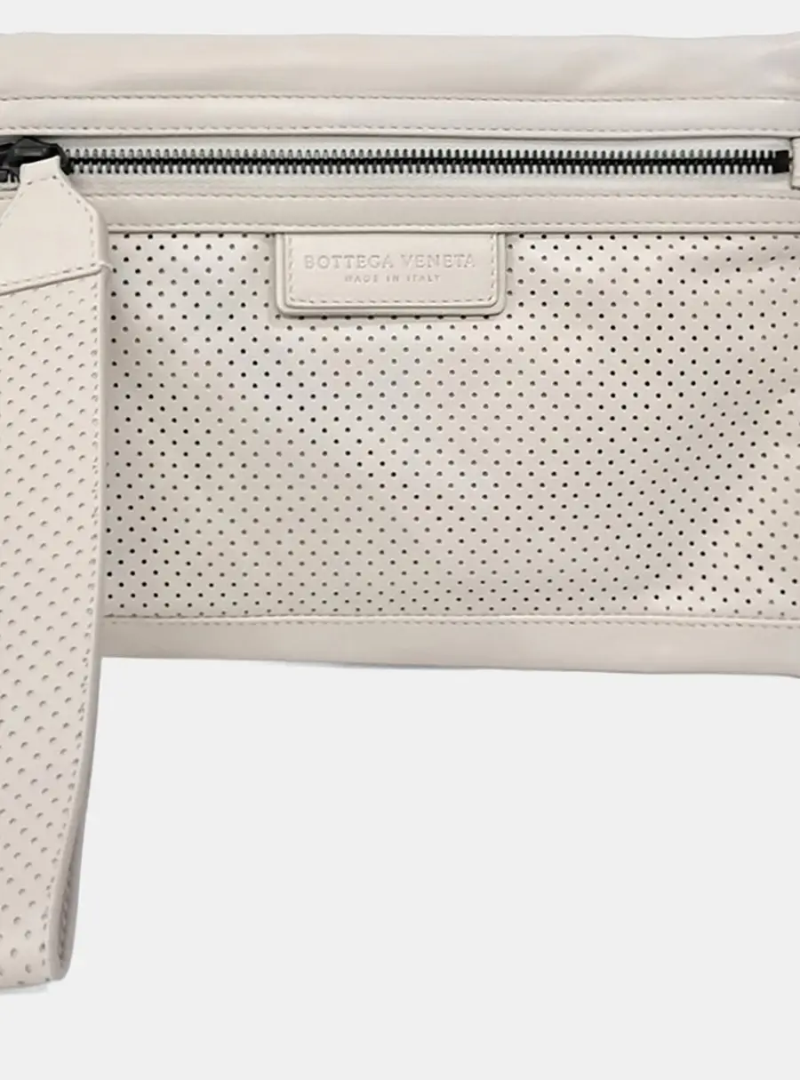 Bottega Veneta Perforated Leather Clutch Bag