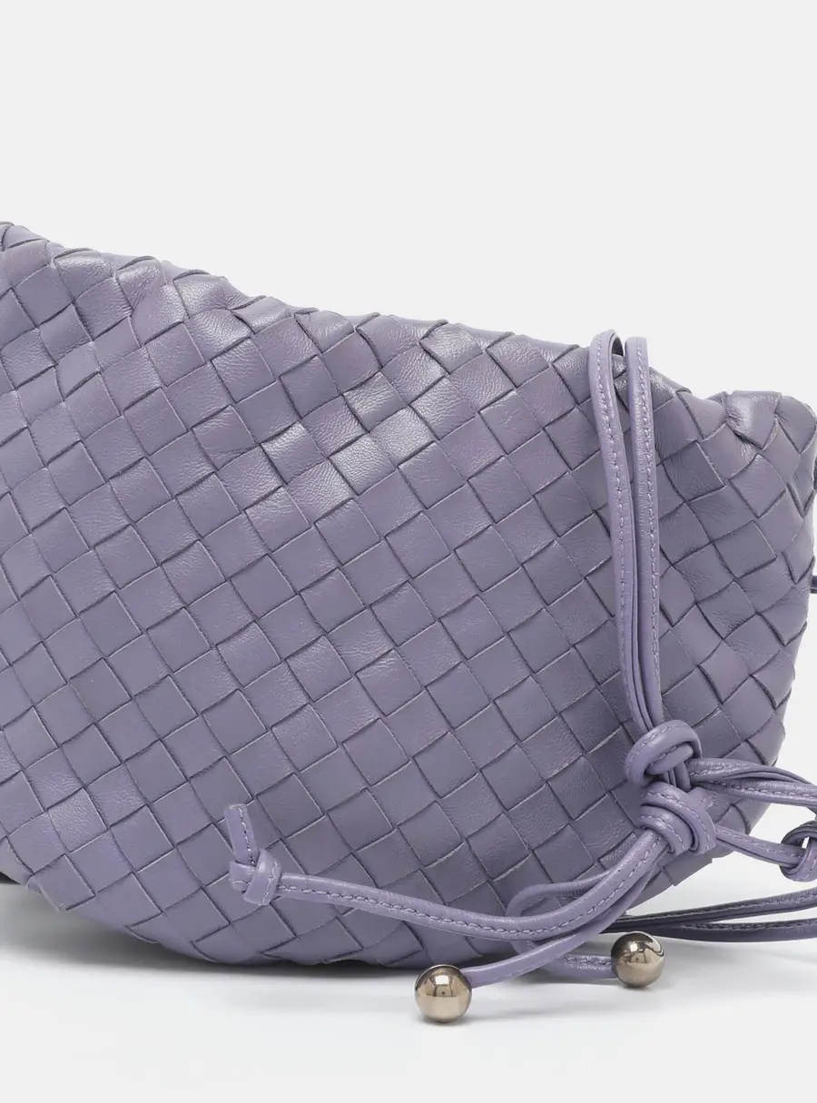 Bottega Veneta Bulb Mini Lilac Intrecciato Leather Hobo