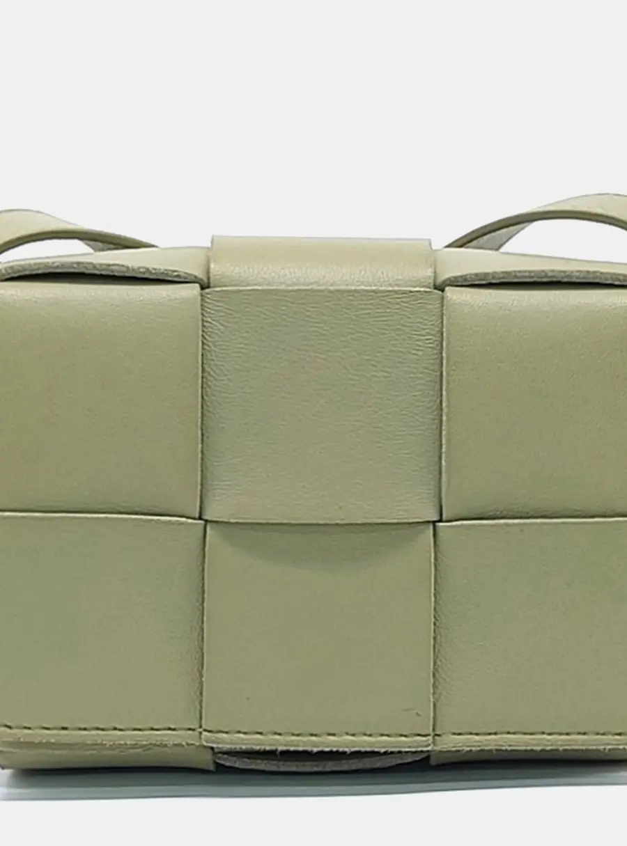 Bottega Veneta Green Leather Candy Cassette Bag