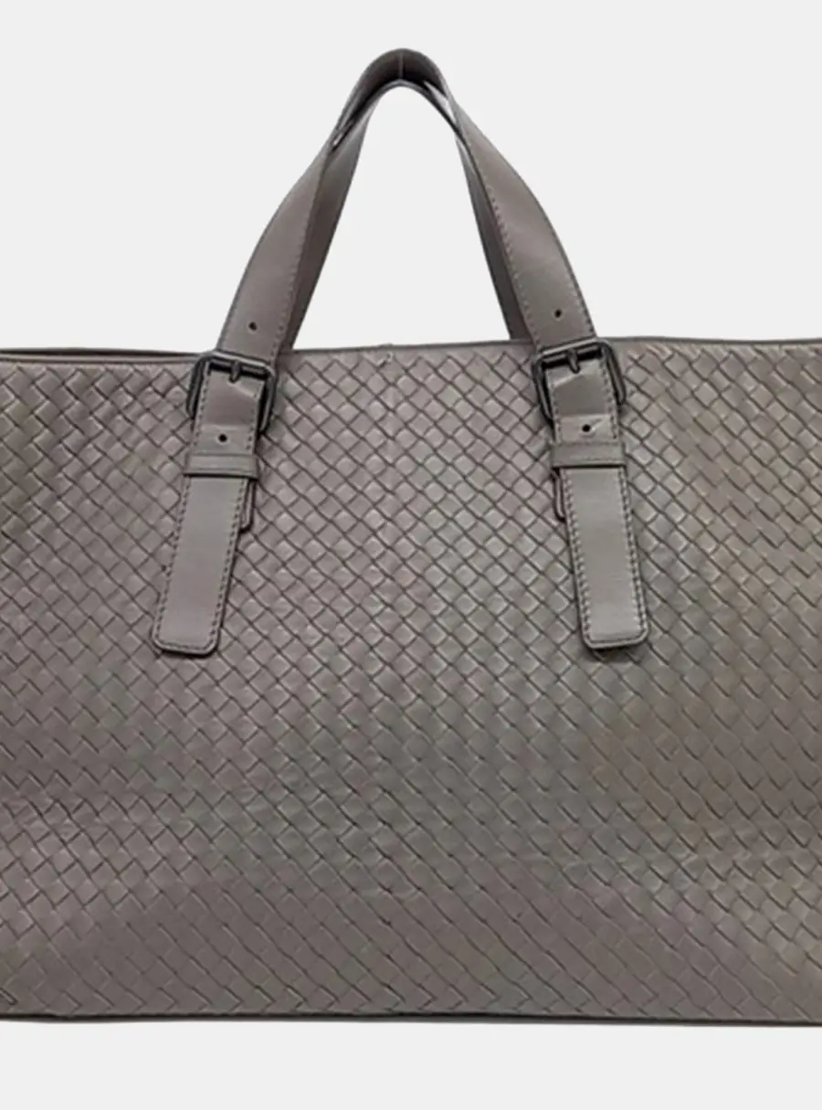 Bottega Veneta Black Leather Mesh Tote Bag