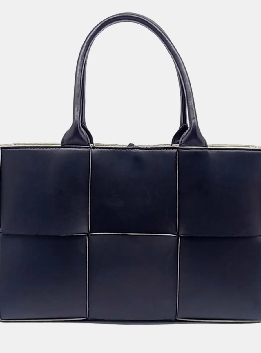 Bottega Veneta Black Leather Arco Tote Bag