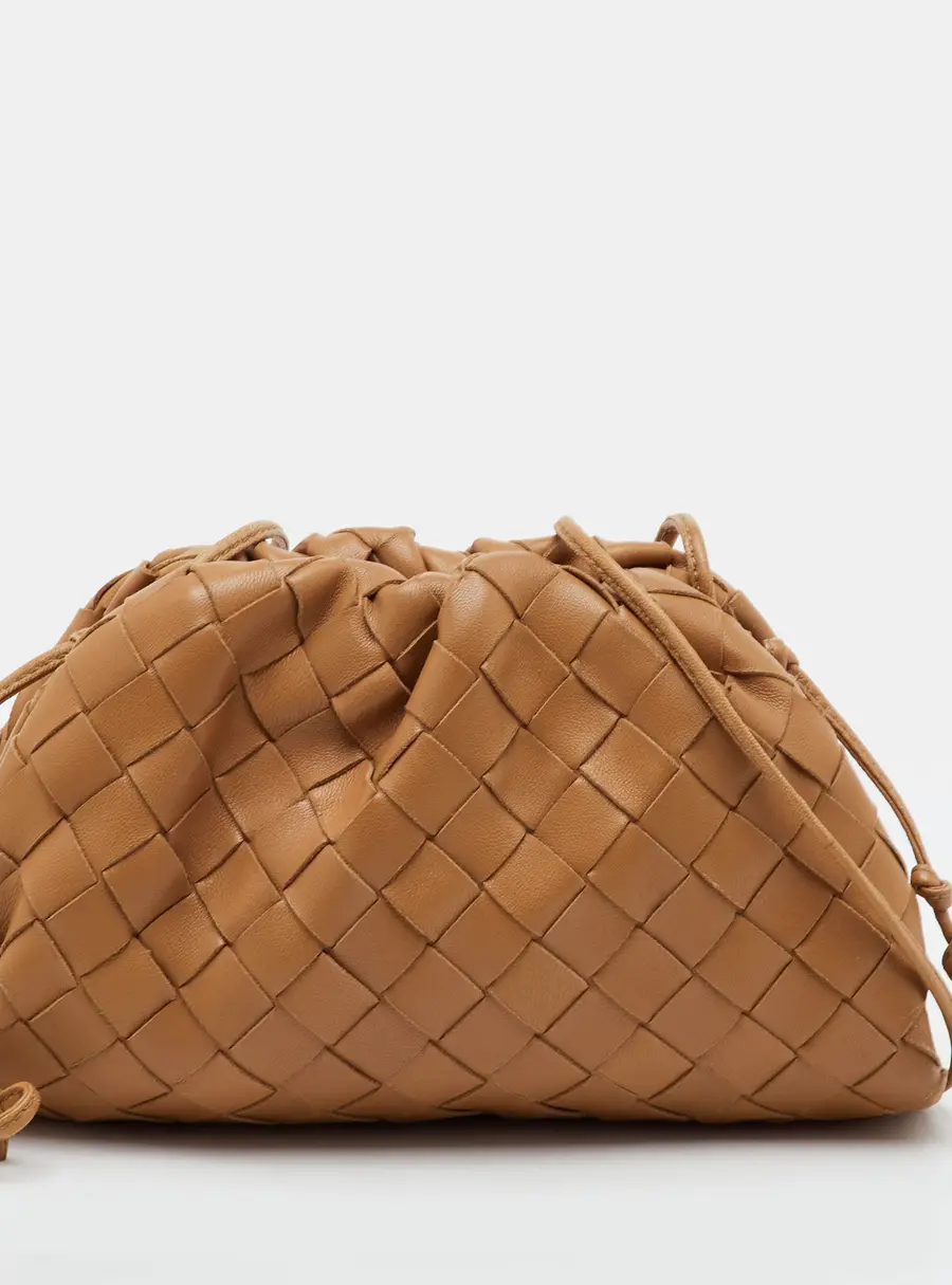 Bottega Veneta The Pouch Mini Tan Leather Bag