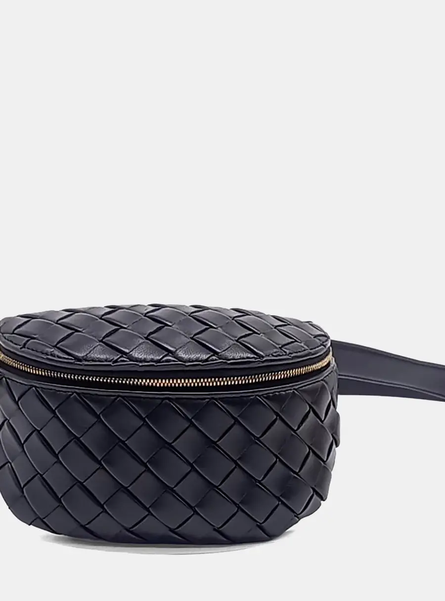 Bottega Veneta Black Leather Belt bag
