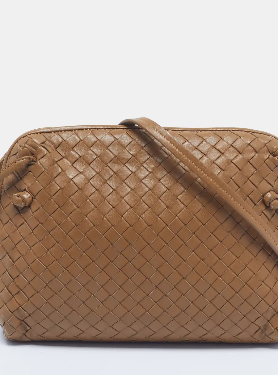 Bottega Veneta Nodini Tan Intrecciato Leather Shoulder Bag