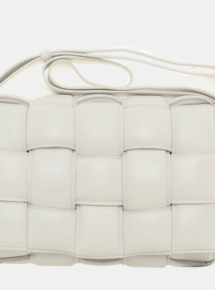 Bottega Veneta Padded Cassette Small Off White Lambskin Leather Crossbody Bag