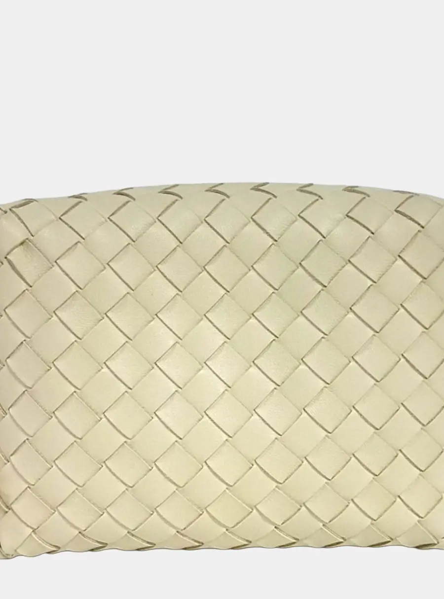 Bottega Veneta Yellow Leather mesh shoulder bag