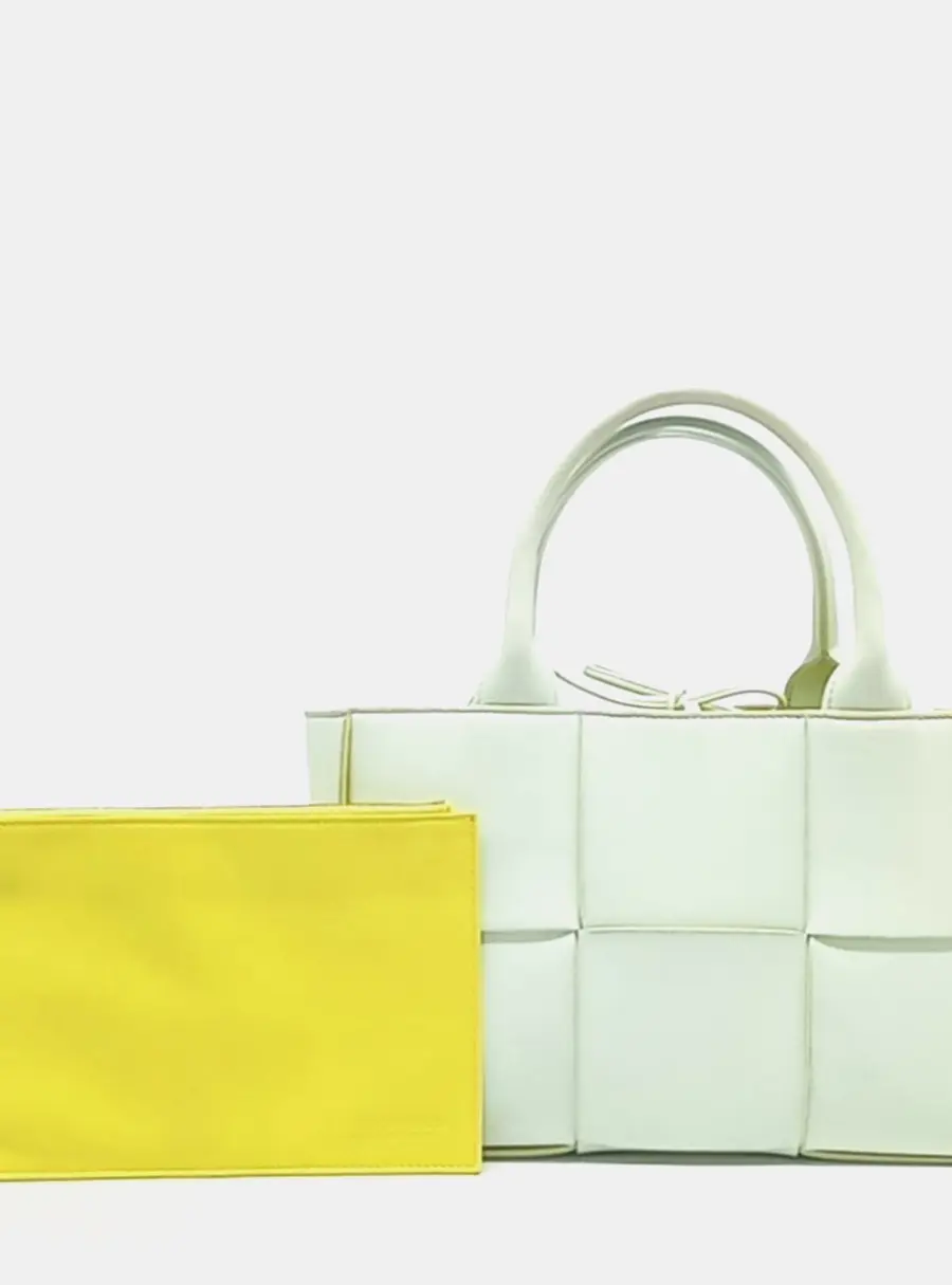 Bottega Veneta Green Leather Mini Arco Tote Bag