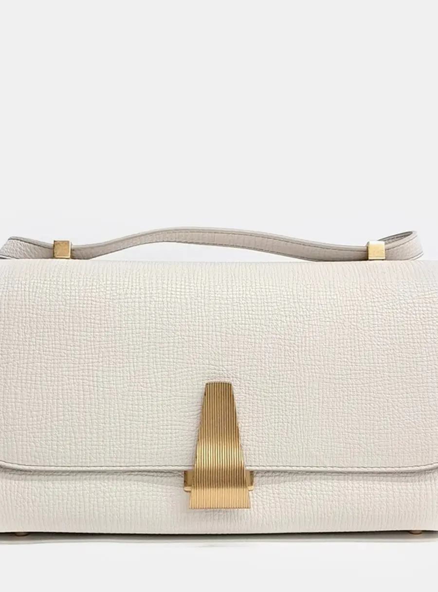 Bottega Veneta Palmellato BV Angle White Leather Bag