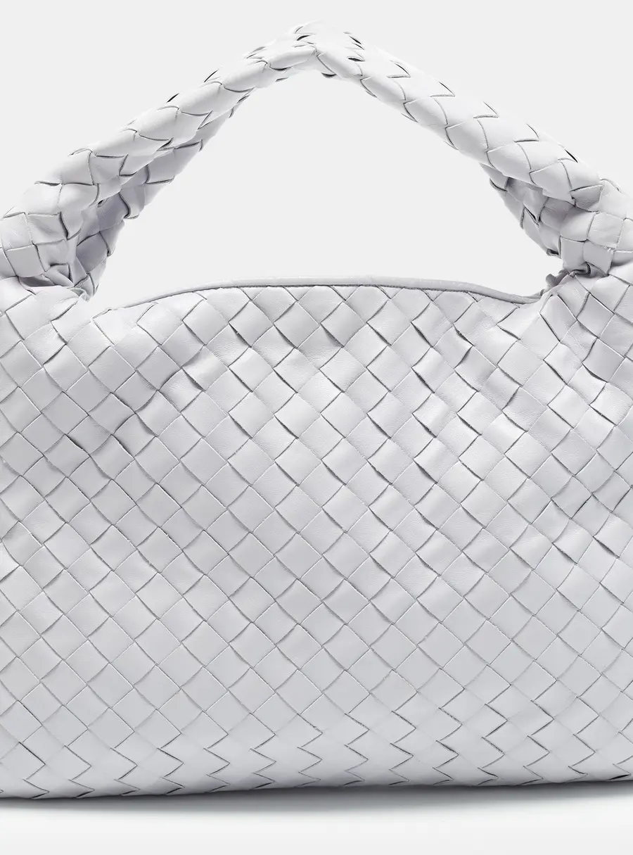 Bottega Veneta Hop Small Light Purple Intrecciato Leather Hobo