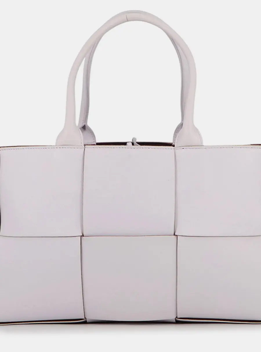 Bottega Veneta Arco Small Light Lavender Lambskin Leather Top Handle Bag