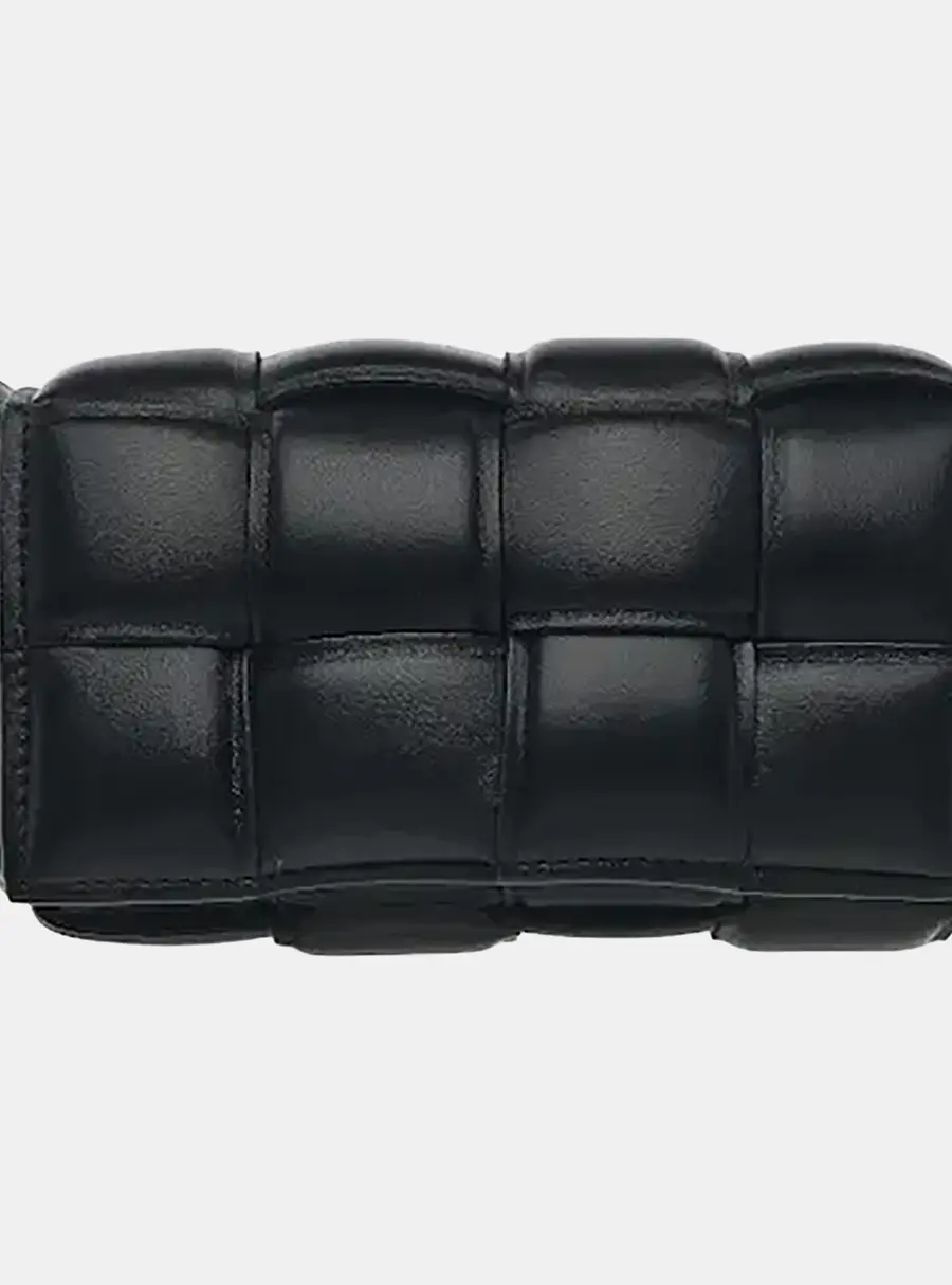 Bottega Veneta Padded Tech Cassette Mini Black Nylon Belt Bag