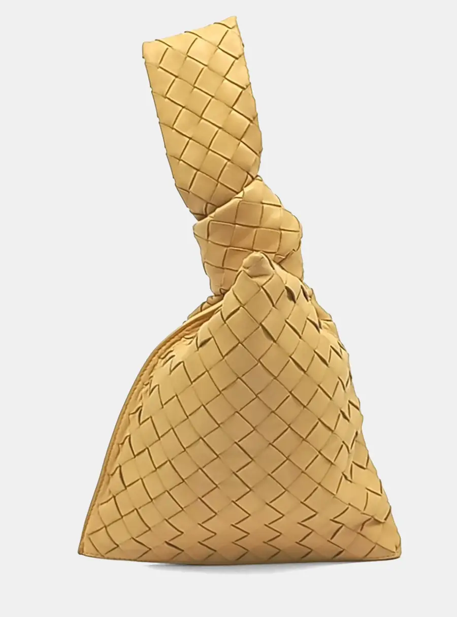 Bottega Veneta Cream Leather BV Twist
