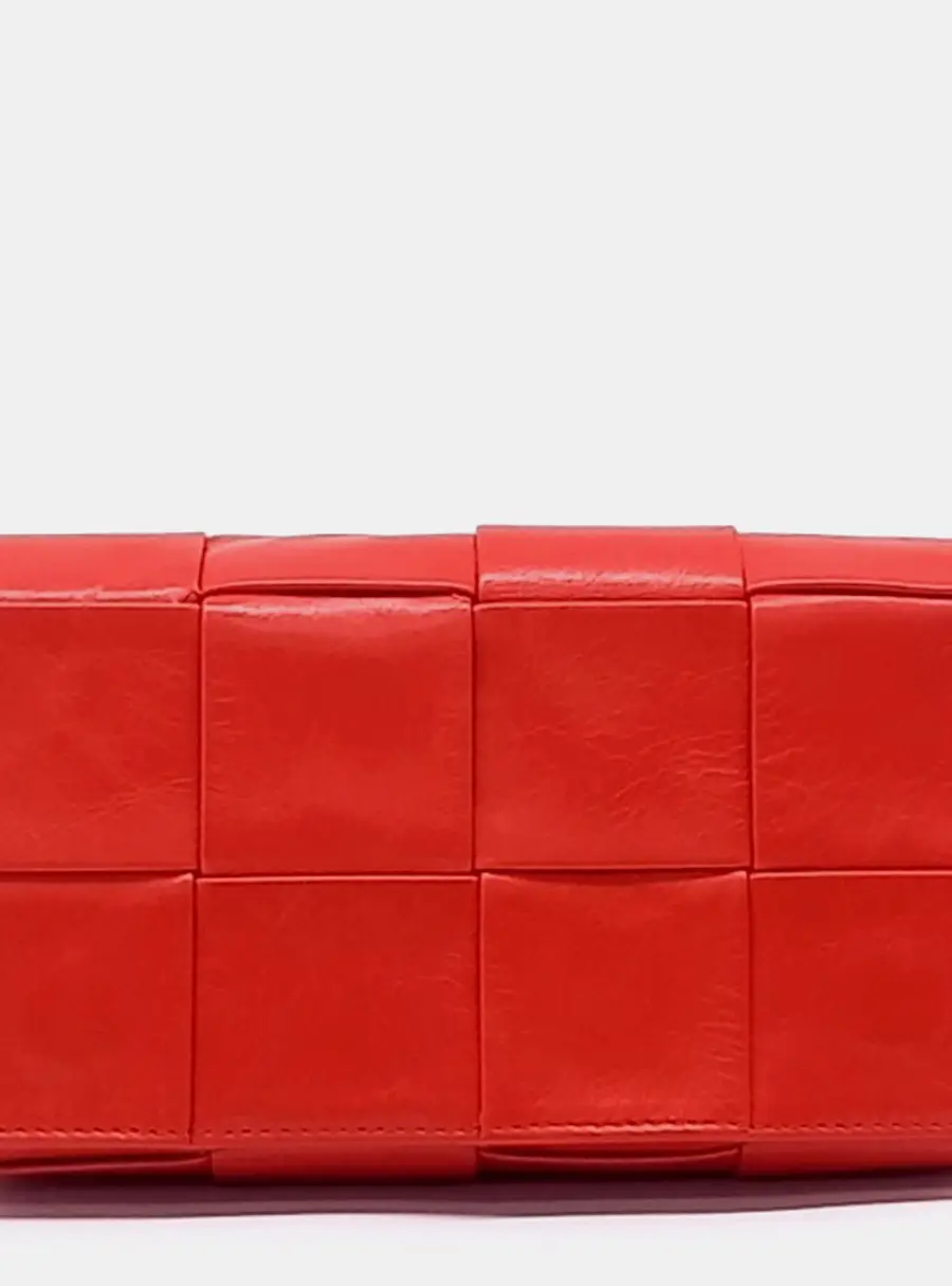 Bottega Veneta Red Leather Cassette Belt Bag