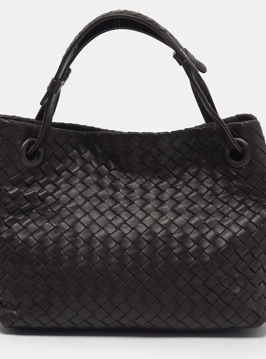 Bottega Veneta Garda Small Choco Brown Intrecciato Leather Tote