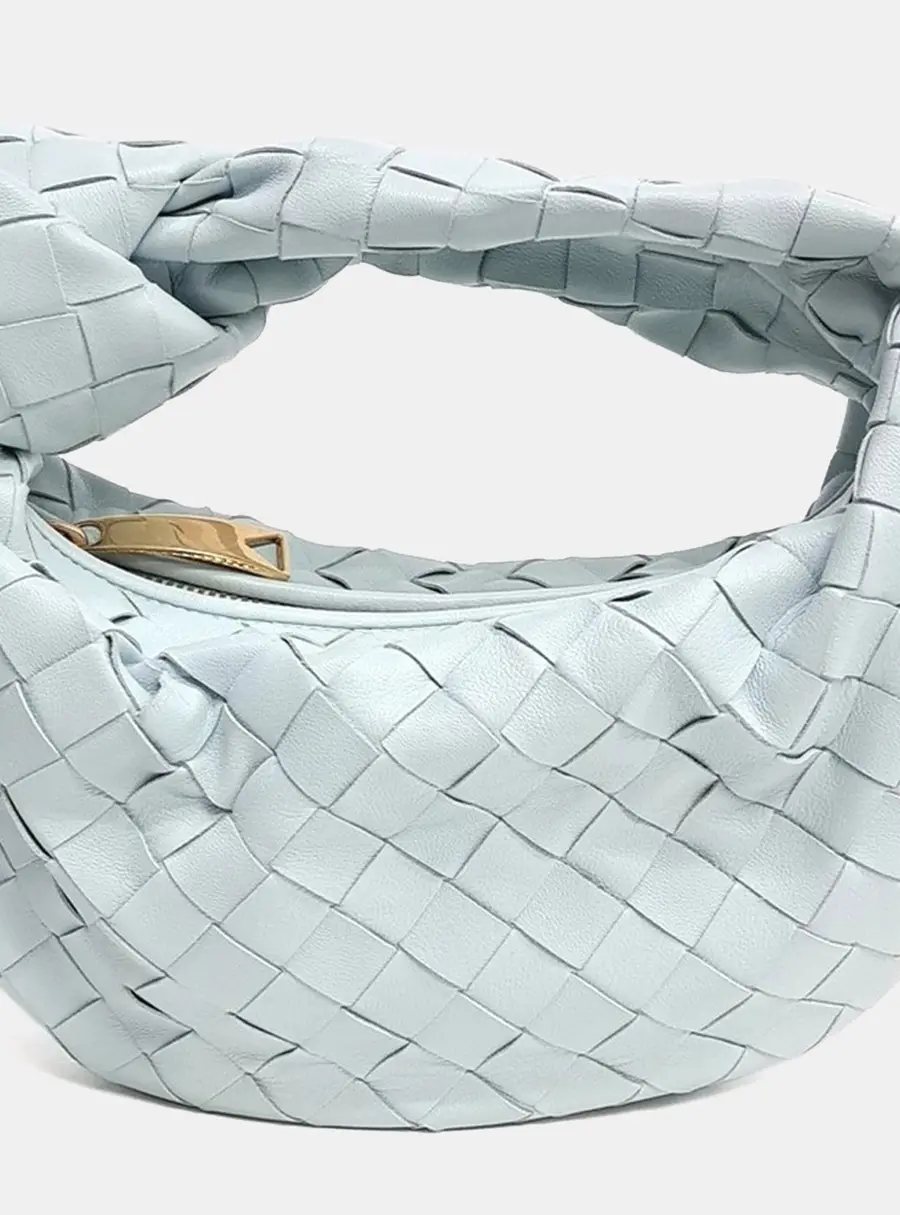 Bottega Veneta Blue Leather Mini BV Jody Bag