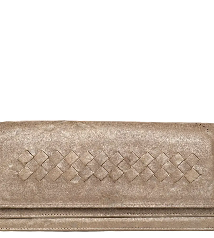Bottega Veneta Beige Intrecciato leather Bifold Wallet