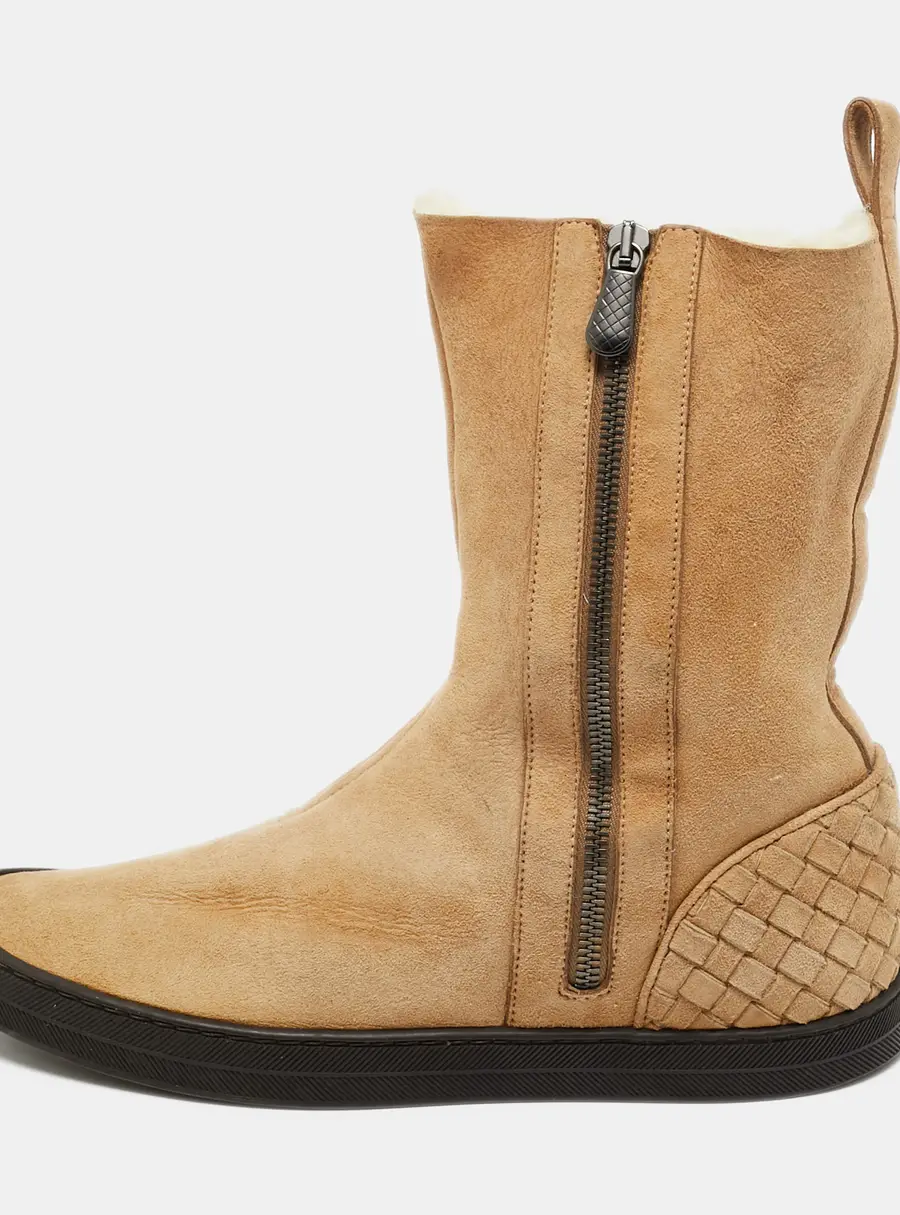 Bottega Veneta Brown Suede Ankle Length Boots Size 37