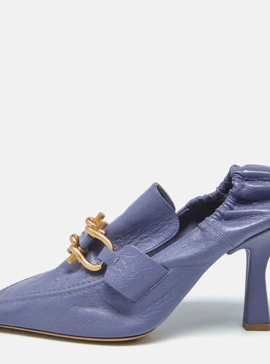 Bottega Veneta  Madame Size 38 Purple Leather Pumps