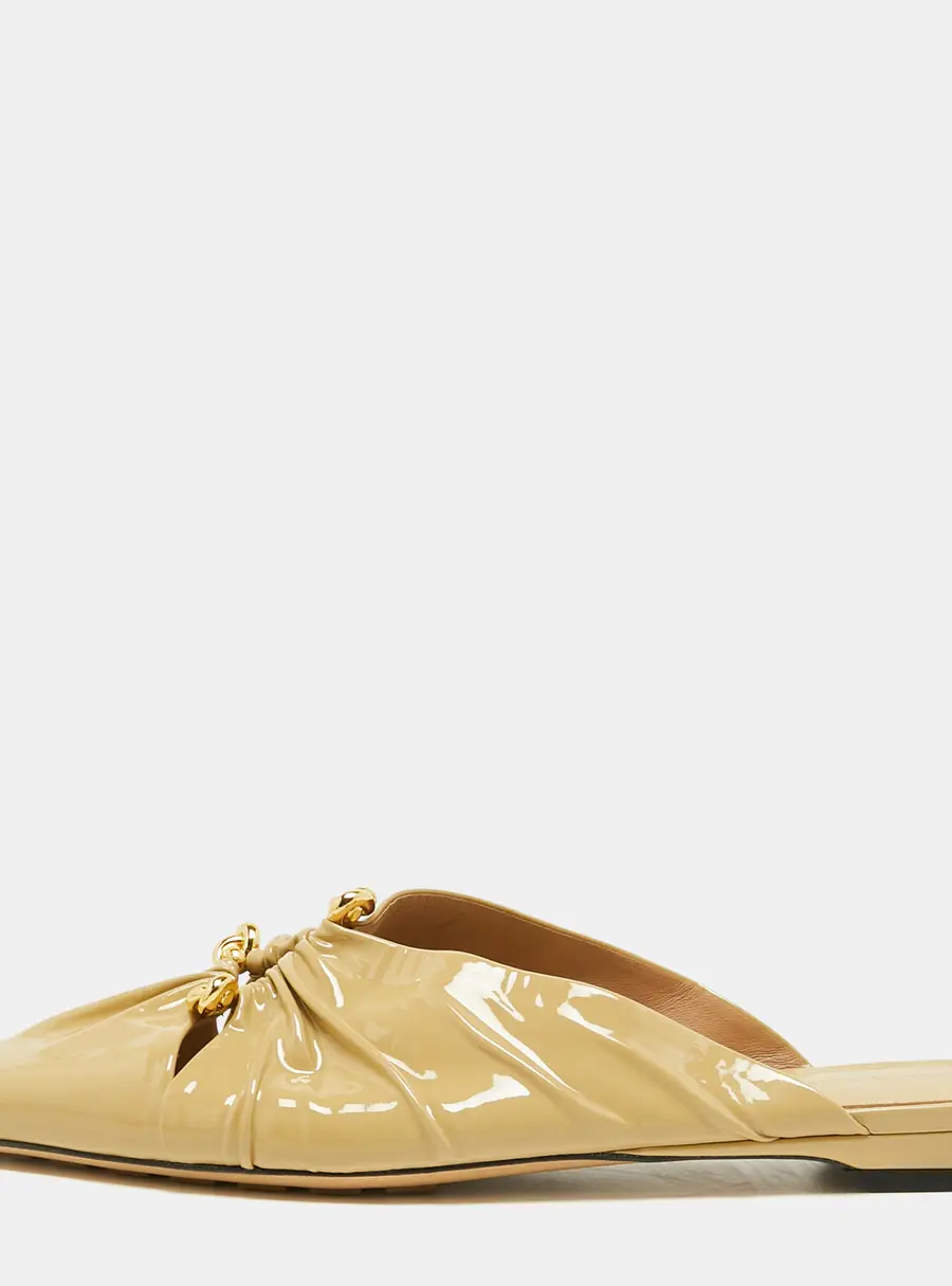 Bottega Veneta Bunnie Size 38.5 Beige Leather Mules