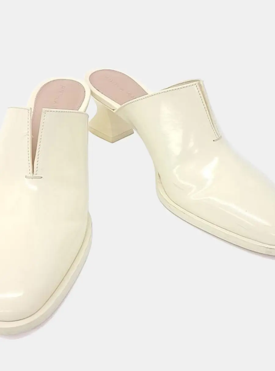 Bottega Veneta White Mules 38