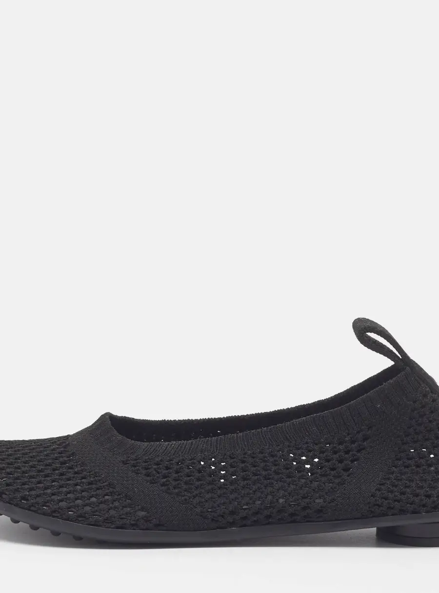 Bottega Veneta Atomic Size 38 Black Polyester Mesh Ballet Flats