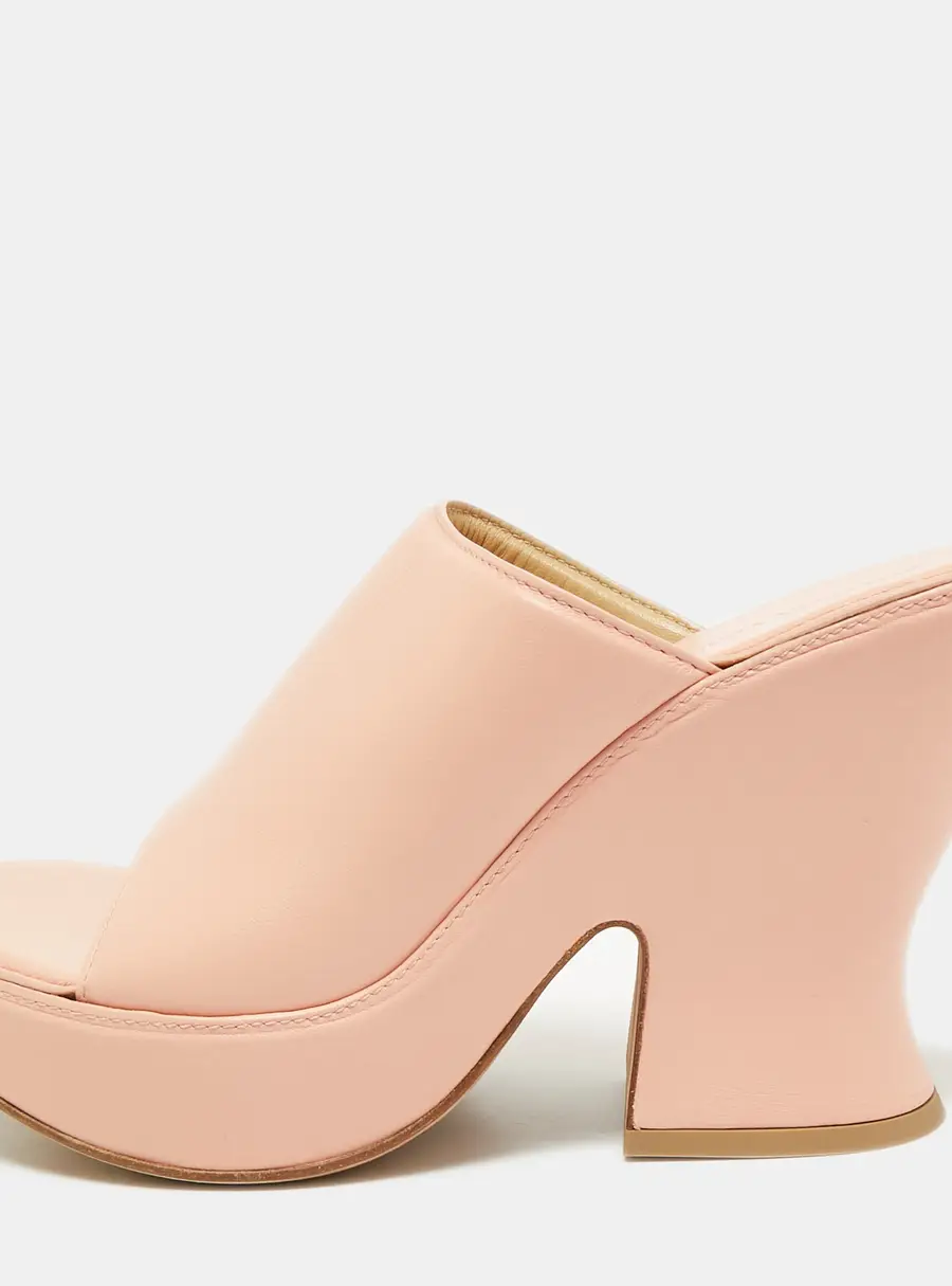 Bottega Veneta Lagoon bubble Size 39 Pink Leather Mules