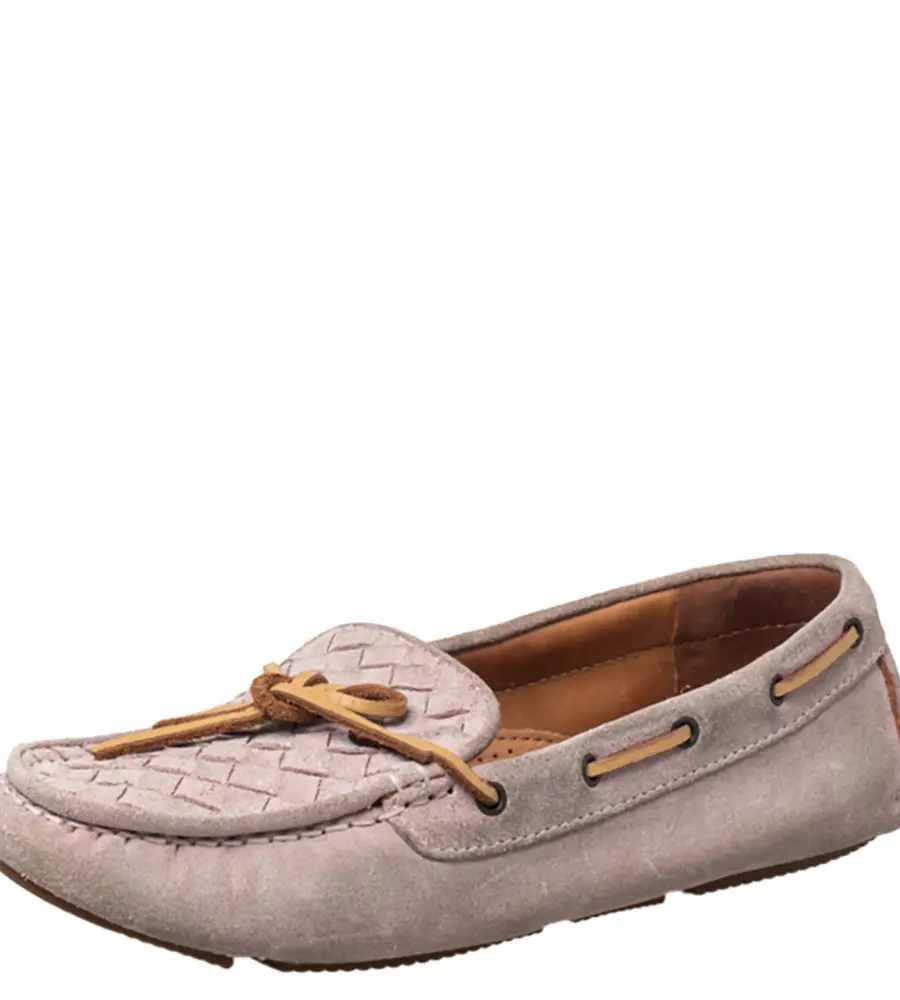 Bottega Veneta Pink Intrecciato Suede Bow Slip On Loafers Size 37