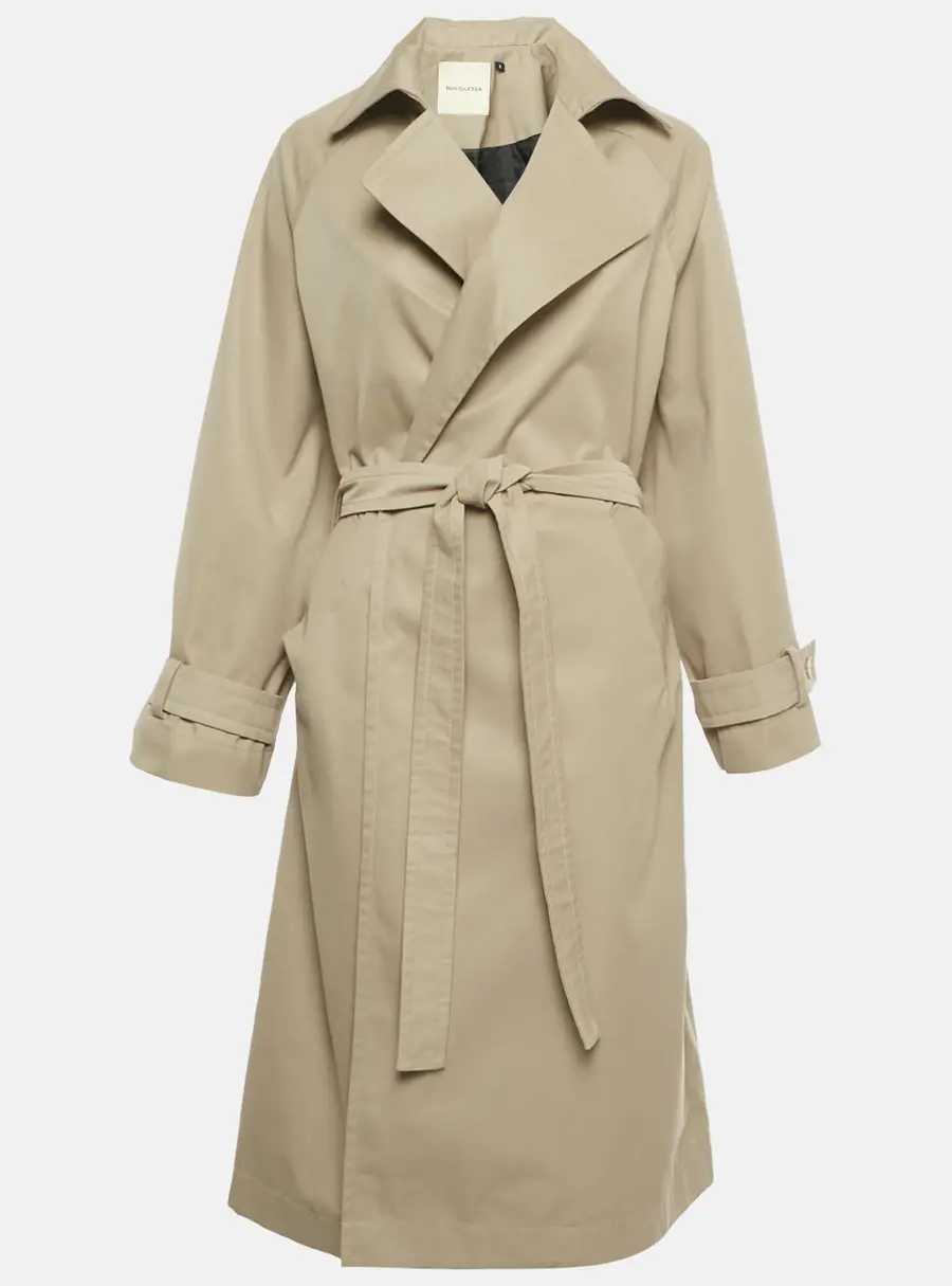 Bouguessa Beige Cotton Belted Kai Trench Coat S