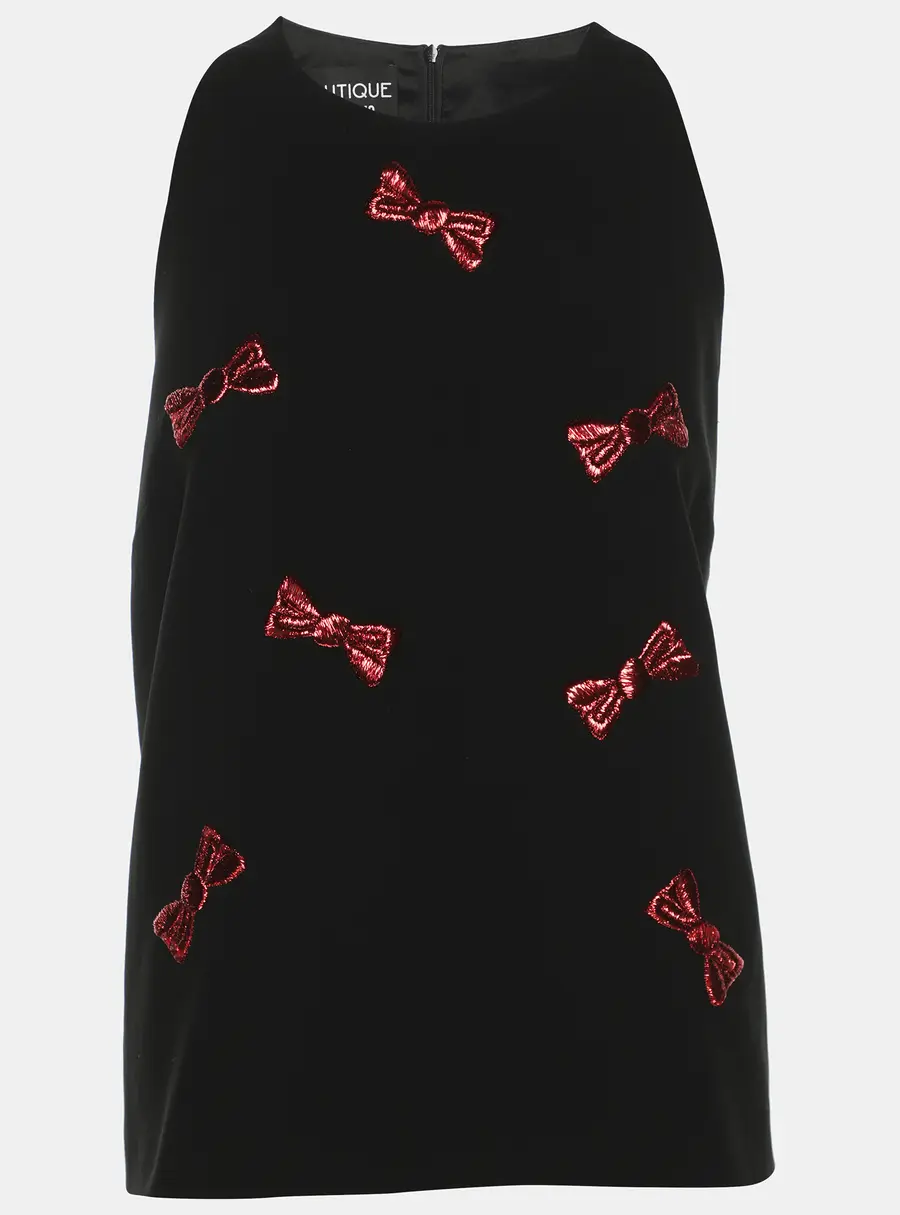 Boutique Moschino Black Crepe Top M