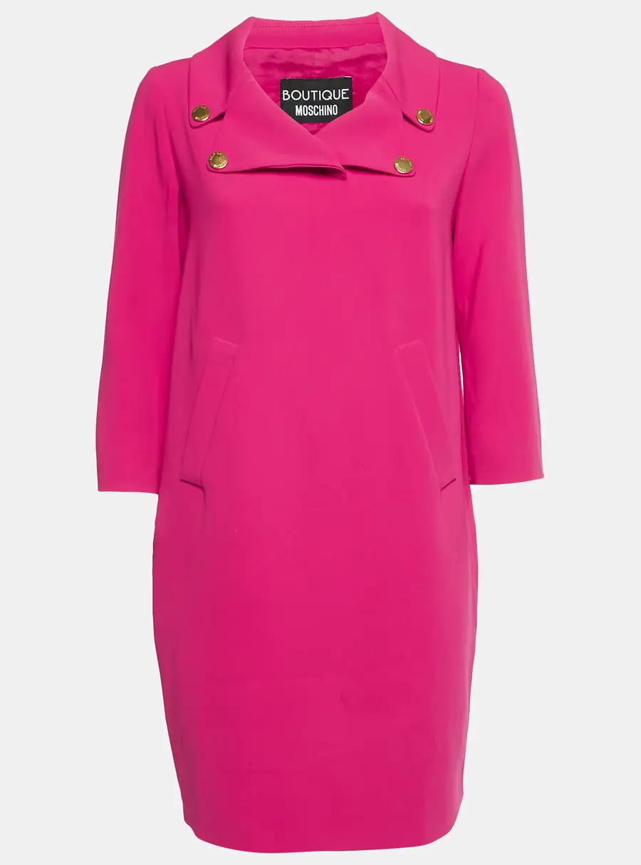 Boutique Moschino Pink Crepe Mini Dress S
