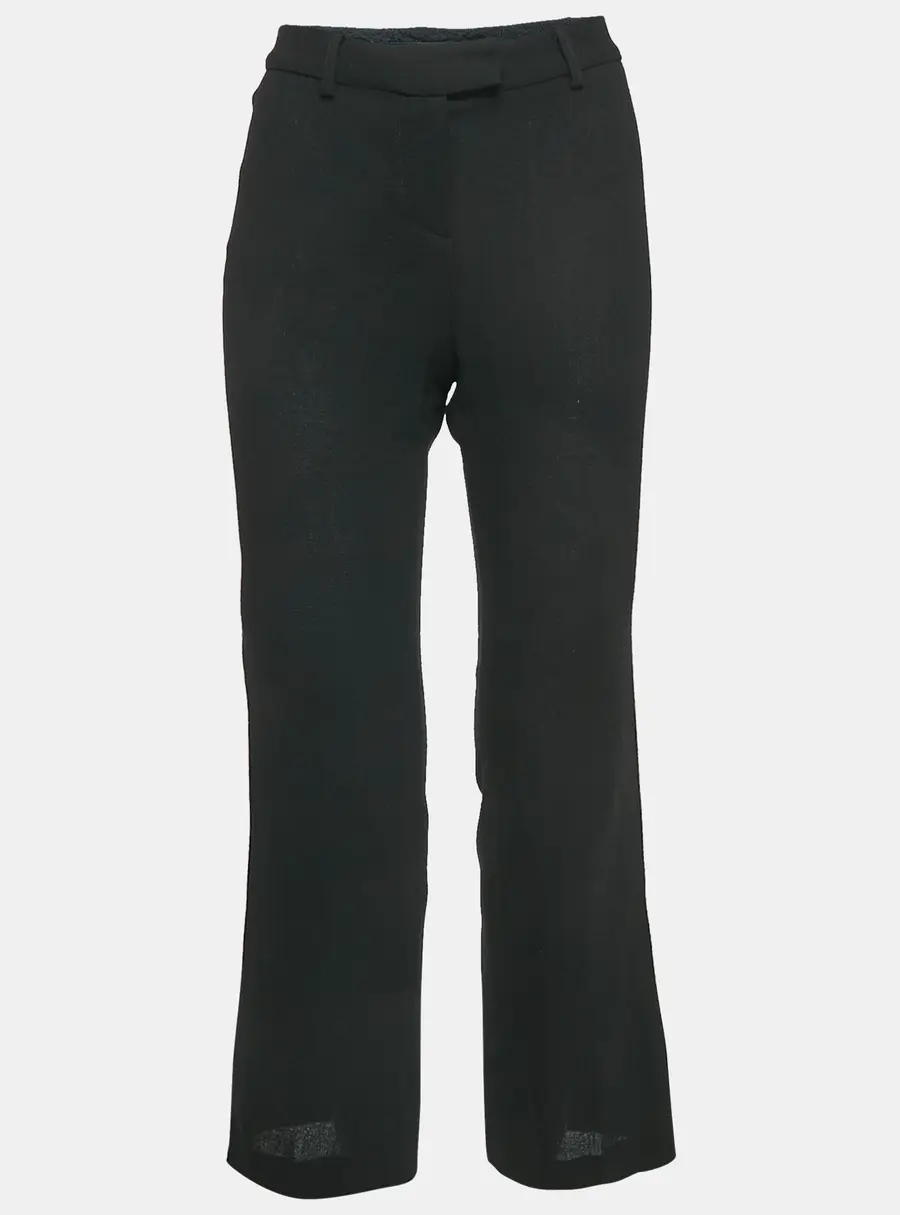 Boutique Moschino Black Wool Straight Leg Formal Trousers S