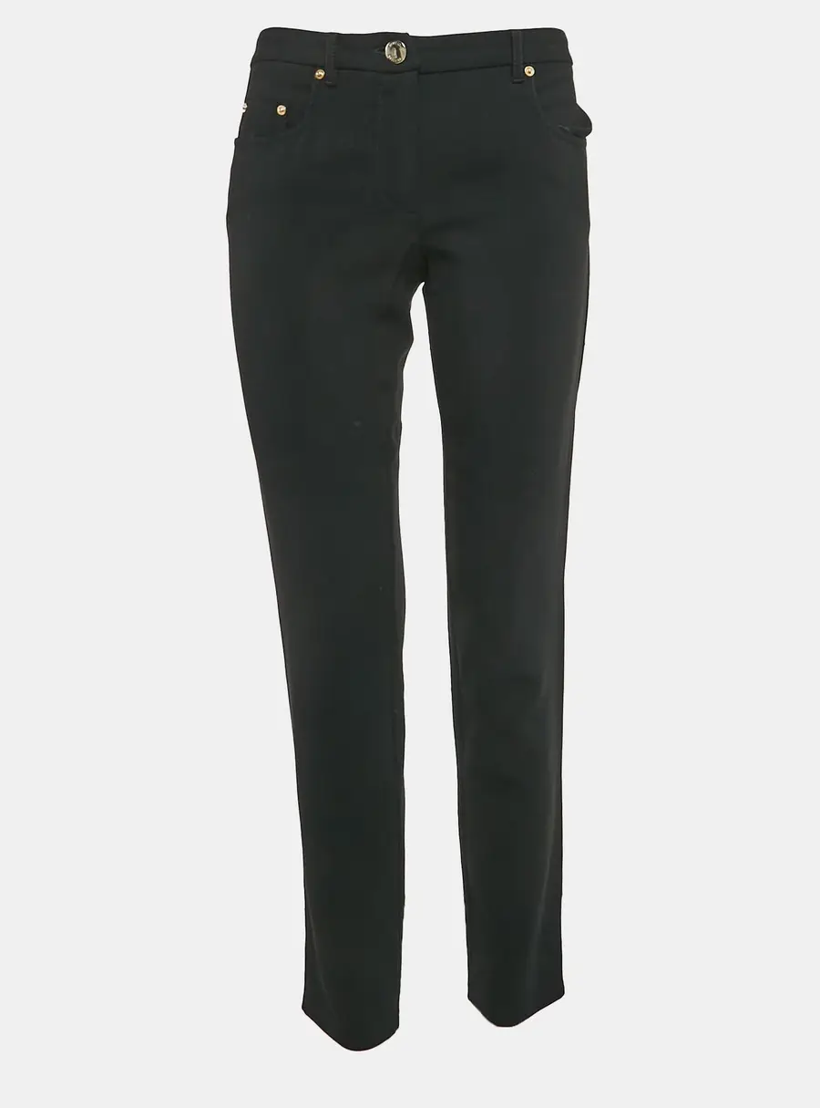 Boutique Moschino Black Crepe Formal Trousers S