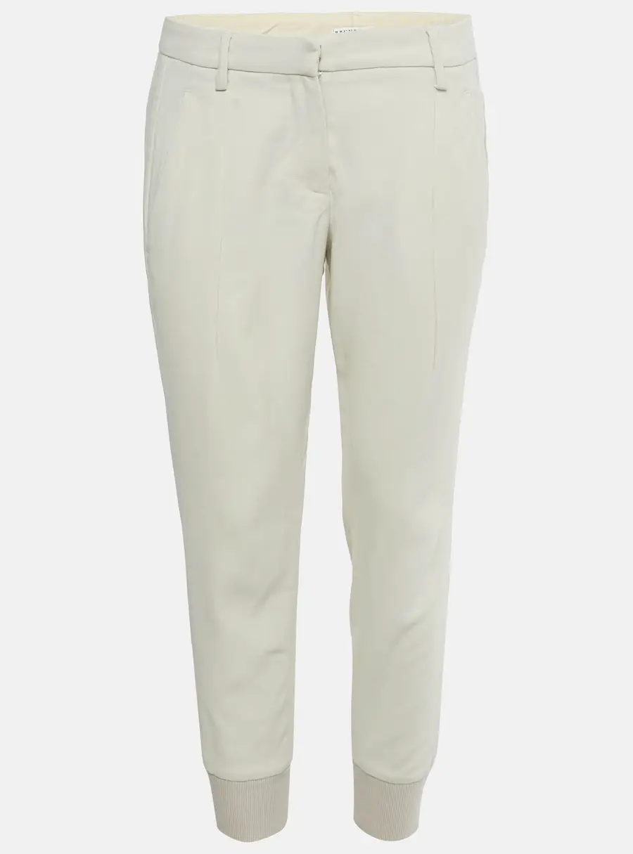 Brunello Cucinelli Beige Wool Blend Jogger Pants S