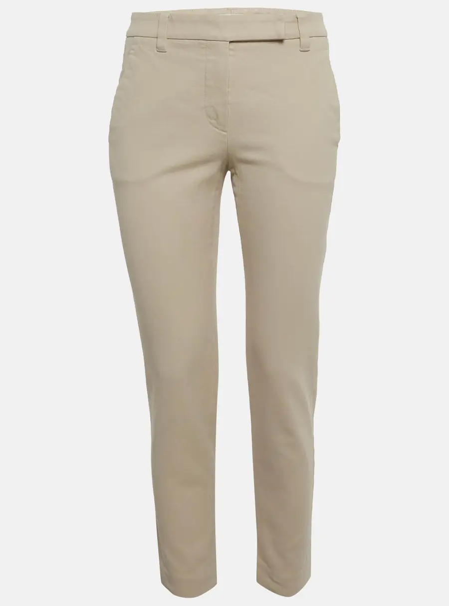 Brunello Cucinelli Beige Gabardine Trousers M