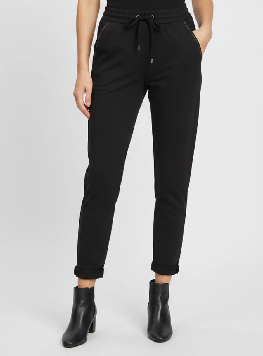 Brunello Cucinelli Black Jersey Drawstring Joggers XS