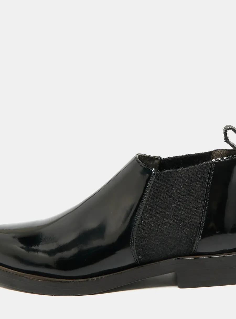 Brunello Cucinelli Size 37 Black Leather Chelsea Oxfords