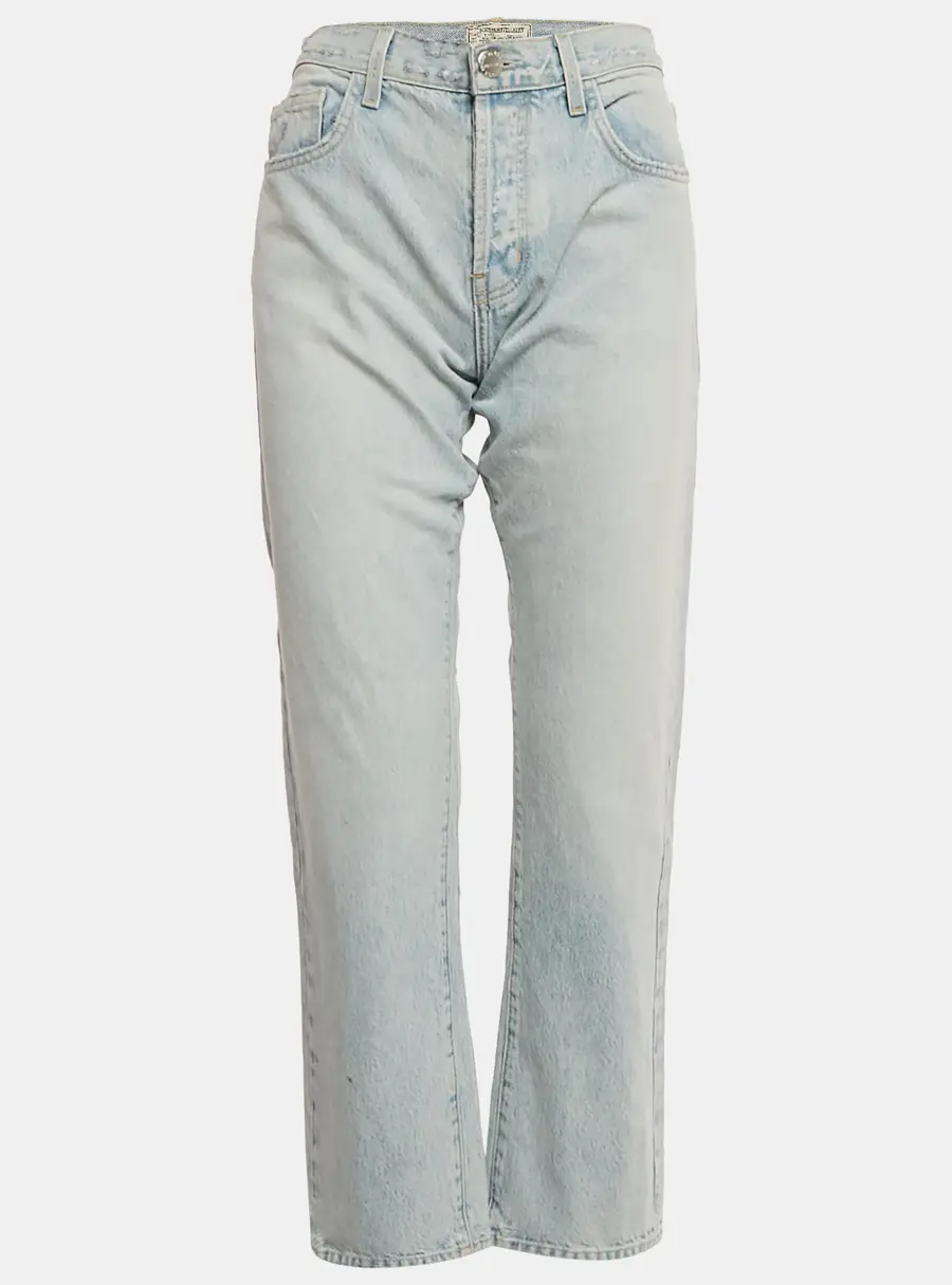 Current/Elliott Light Blue Denim Straight Fit Alta Destroy Jeans M Waist 28"
