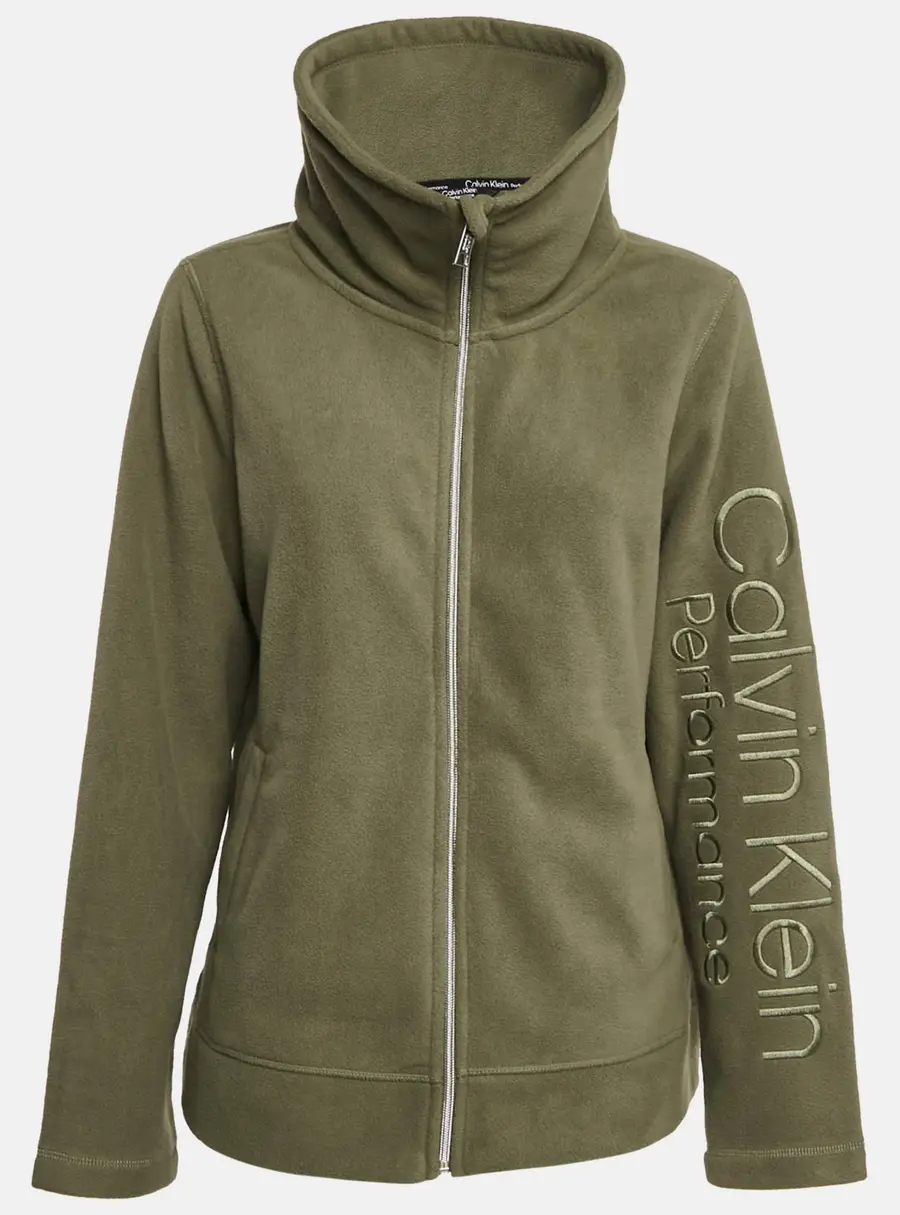 Calvin Klein Green Synthetic Fleece Performance Jacket XL