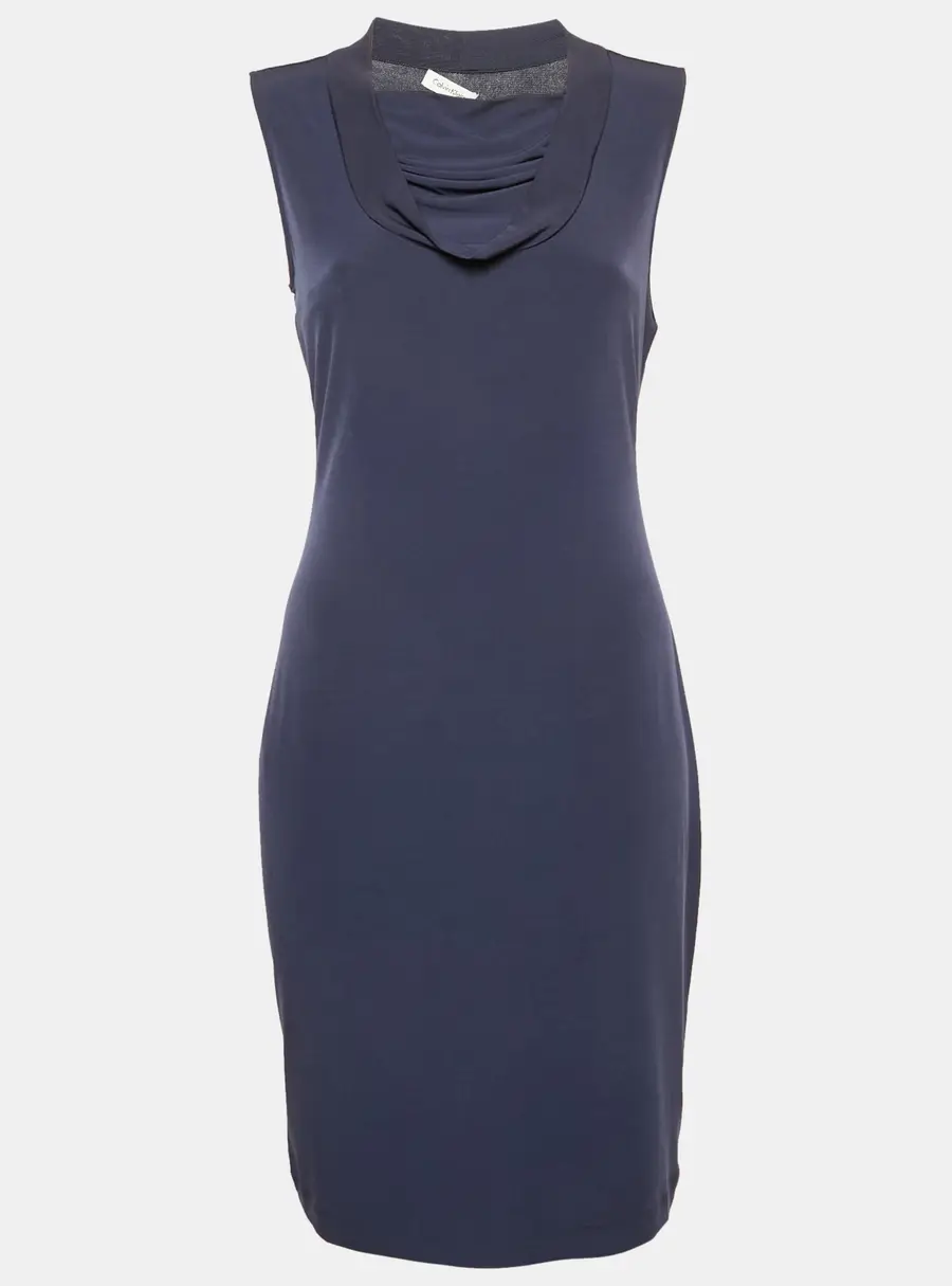 Calvin Klein Navy Blue Jersey Sleeveless Short Dress M