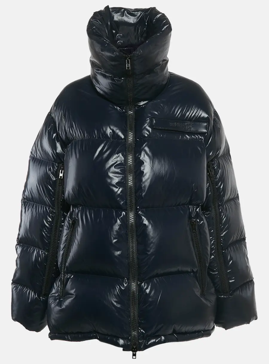 Calvin Klein Navy Blue Synthetic Oversized Puffer Jacket M