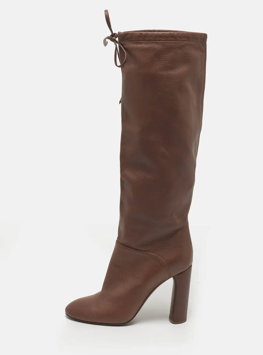 Casadei Tango Size 37 Brown Leather Knee Length Boots