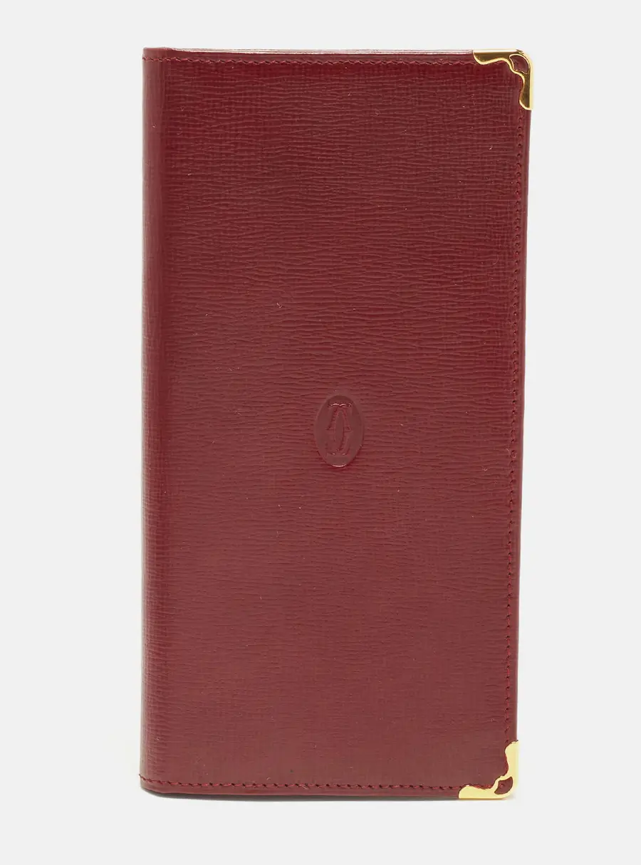 Cartier Must de Cartier Burgundy Leather Long Wallet