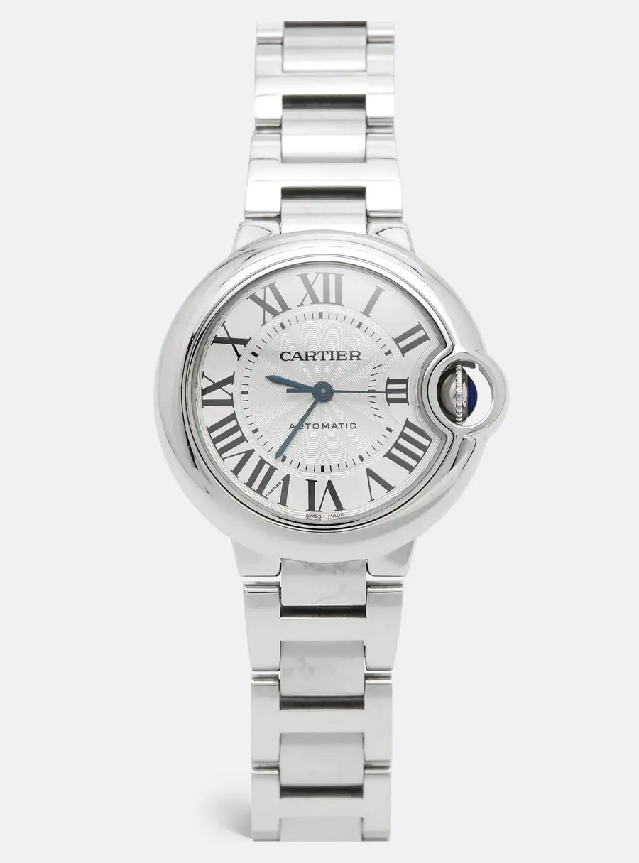 Cartier Ballon Bleu CRWSBB0044 Silver Dial Stainless Steel Unisex Wristwatch 33 mm
