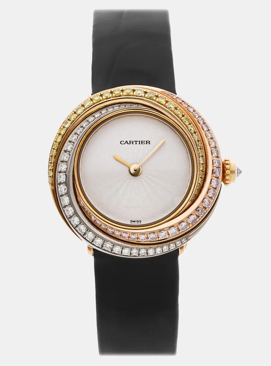 Cartier Trinity WG200541 Silver 18k White, Yellow & Rose Gold Quartz Women's Wristwatch 27mm
