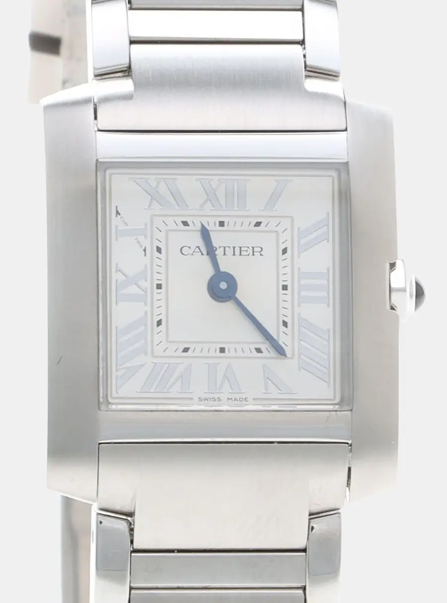 Cartier Tank Francaise WSTA0065 Quartz Silver Stainless Steel Women's Wristwatch 26mm