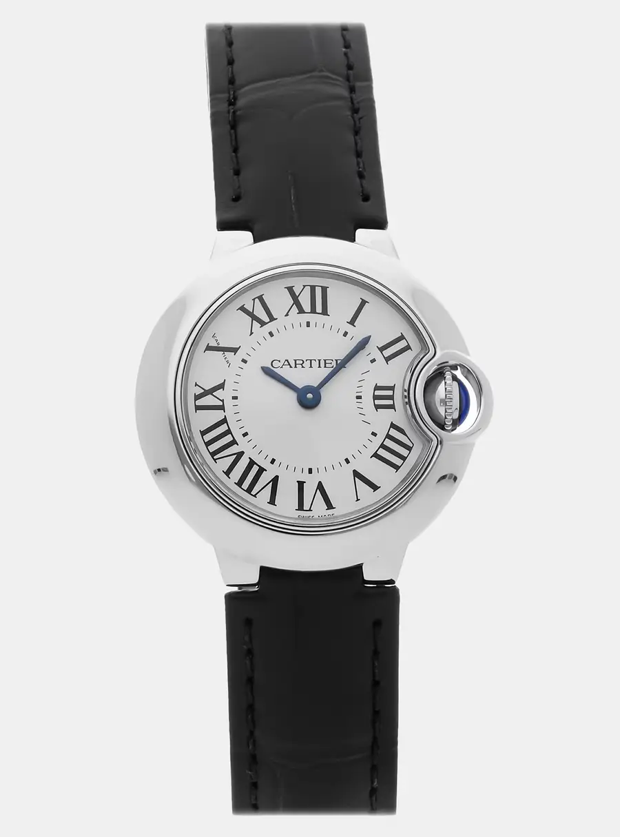 Cartier Ballon Bleu W69018Z4 White Stainless Steel Quartz Women Wristwatch 28mm