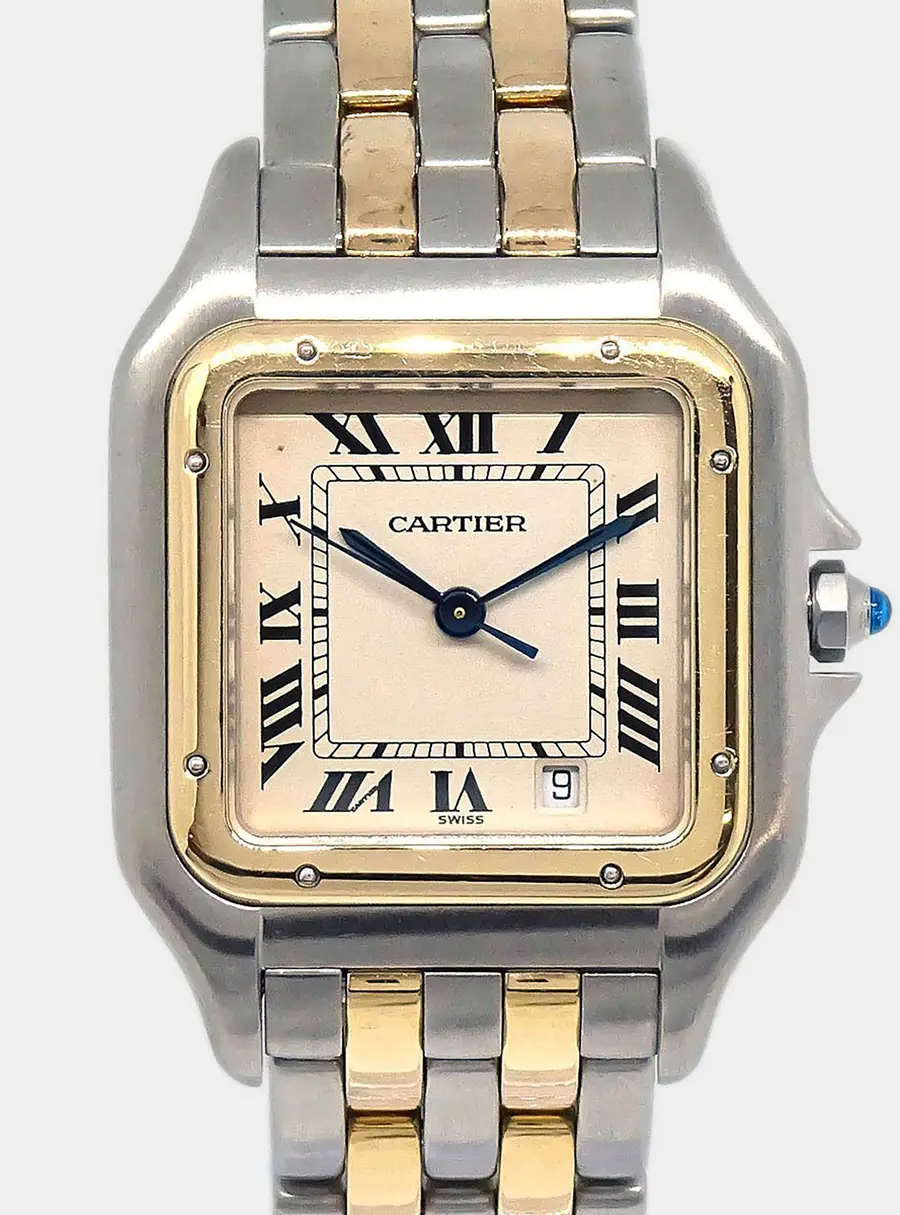 Cartier Panthere 183949 Cream 18K Yellow Gold, Stainless Steel Quartz Women's Wristwatch 26mm