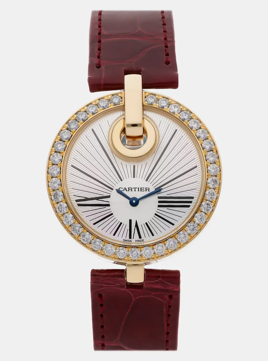 Cartier Ballon Bleu WJBB0033 Silver 18K Rose Gold, Diamond Automatic Women's Wristwatches 33mm