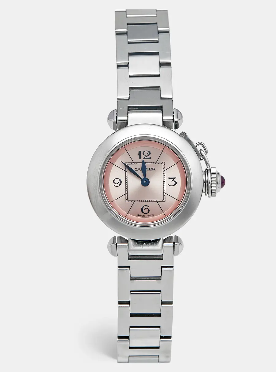Cartier Pasha de Cartier 2973 Pink Dial Stainless Steel Women's Wristwatch 27 mm