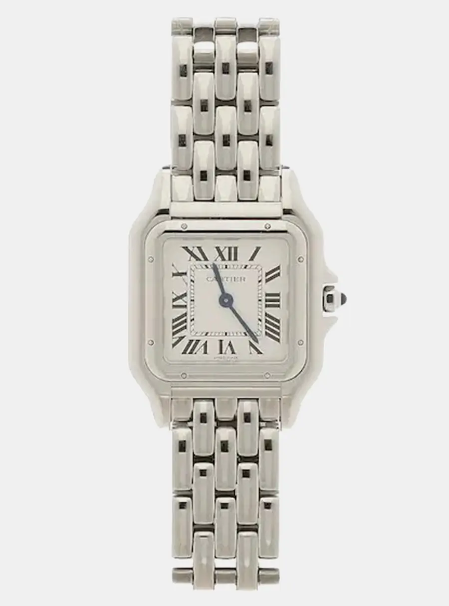 Cartier Panthere WSPN0007 White Stainless Steel Quartz Women's Wristwatch 28mm